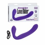 Rechargeable Silicone Love Rider Strapless Strap-On - Purple