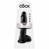 King Cock - 10" Cock W/ Balls Black