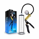 Blush - VX6 Vacuum Penis Pump With Brass Pistol & Pressure Gauge - Clear