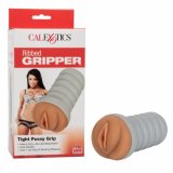 Ribbed Gripper Tight Pussy Brown