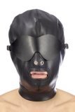 FT BDSM Hood in Leatherette with Removable Mask