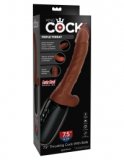 King Cock Plus 7.5" Thrusting Cock with Balls - Brown
