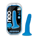 Blush - Neo Elite - 6 Inch Silicone Dual Density Cock - Neon Blue