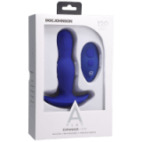A-Play - EXPANDER - Rechargeable Silicone Anal Plug with Remote - Royal Blue