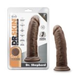 Blush - Dr. Skin Silicone - Dr. Shepherd - 8 Inch Dildo with Suction Cup - Chocolate