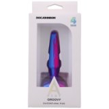 A-Play - Groovy - Silicone Anal Plug - 4 inch - Berry