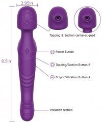 G Spot Clitoral Sucking Vibrator Purple Dual Vibe