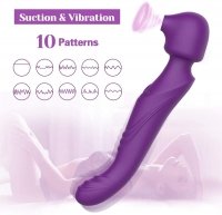 G Spot Clitoral Sucking Vibrator Purple Dual Vibe