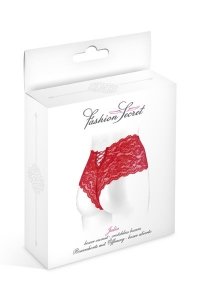 FS Julia Crotchless Laced Boxer Red