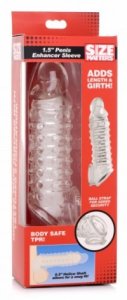 Size Matters 1.5 Inch Penis Enhancer Sleeve - Clear