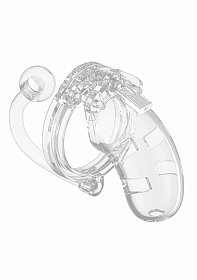 Shots - ManCage - Model 10 - Chastity - 3.5" - Cage with Plug - Transparent