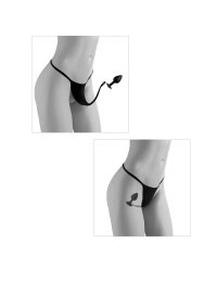 Hookup Panties Crotchless Secret Gem - Fits Size S-L Black