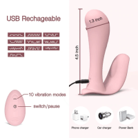 Wearable Panty Vibrator with Wireless Pink