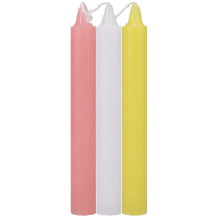 Japanese Drip Candles - Set of 3 - Pink/White/Yellow