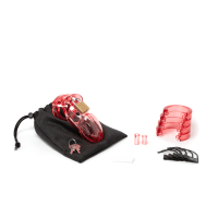Chastity Kits - CB-3000 Red Kit with 3" Cage