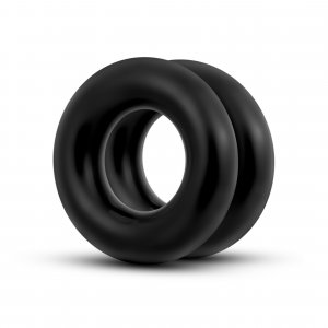 Stay Hard - Donut Rings Oversized - Black