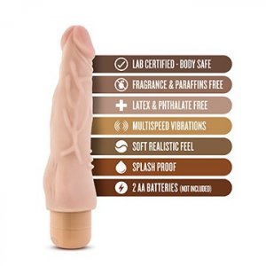 Dr. Skin - Cock Vibe 4 - 8 Inch Vibrating Cock - Beige
