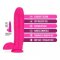 Blush - Neo Elite - 10 Inch Silicone Dual Density Cock with Balls - Neon Pink