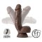 Blush - Dr. Skin Plus - 8 Inch Thick Poseable Dildo With Squeezable Balls - Chocolate