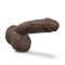 Blush - Dr. Skin Plus - 8 Inch Thick Poseable Dildo With Squeezable Balls - Chocolate
